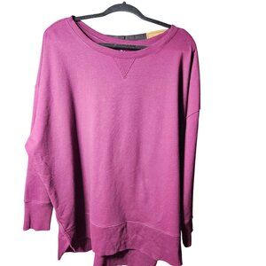 Terra & Sky Womens 2X Burgundy Crewneck Sweatshirt Relaxed Fit